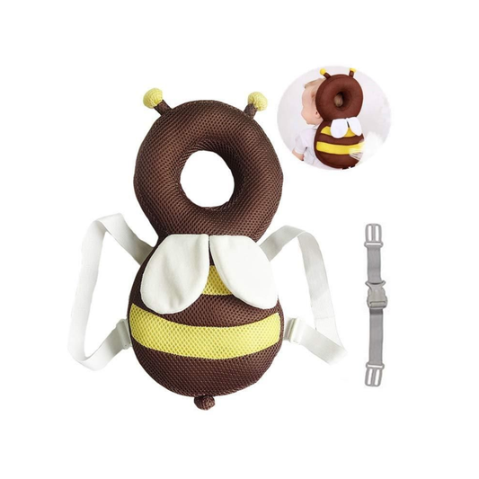 Ryggsäck utrustad med huvudskydd